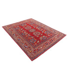 Humna 5'10'' X 7'4'' Hand-Knotted Wool Rug 5'10'' x 7'4'' (175 X 220) / Red / N/A