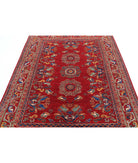 Humna 5'10'' X 7'4'' Hand-Knotted Wool Rug 5'10'' x 7'4'' (175 X 220) / Red / N/A