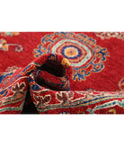 Humna 5'10'' X 7'4'' Hand-Knotted Wool Rug 5'10'' x 7'4'' (175 X 220) / Red / N/A