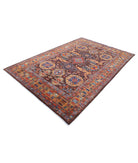 Humna 6'0'' X 8'10'' Hand-Knotted Wool Rug 6'0'' x 8'10'' (180 X 265) / Brown / Gold