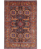 Humna 6'0'' X 8'10'' Hand-Knotted Wool Rug 6'0'' x 8'10'' (180 X 265) / Brown / Gold