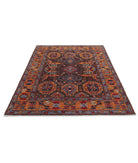 Humna 5'0'' X 6'10'' Hand-Knotted Wool Rug 5'0'' x 6'10'' (150 X 205) / Brown / Gold