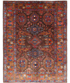 Humna 5'1'' X 6'4'' Hand-Knotted Wool Rug 5'1'' x 6'4'' (153 X 190) / Brown / Gold