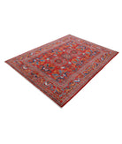 Humna 5'2'' X 6'11'' Hand-Knotted Wool Rug 5'2'' x 6'11'' (155 X 208) / Red / Gold