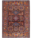 Humna 4'1'' X 5'7'' Hand-Knotted Wool Rug 4'1'' x 5'7'' (123 X 168) / Brown / Gold