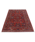 Humna 4'0'' X 6'1'' Hand-Knotted Wool Rug 4'0'' x 6'1'' (120 X 183) / Red / N/A