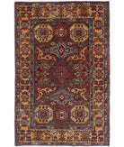 Humna 2'11'' X 4'9'' Hand-Knotted Wool Rug 2'11'' x 4'9'' (88 X 143) / Taupe / Gold