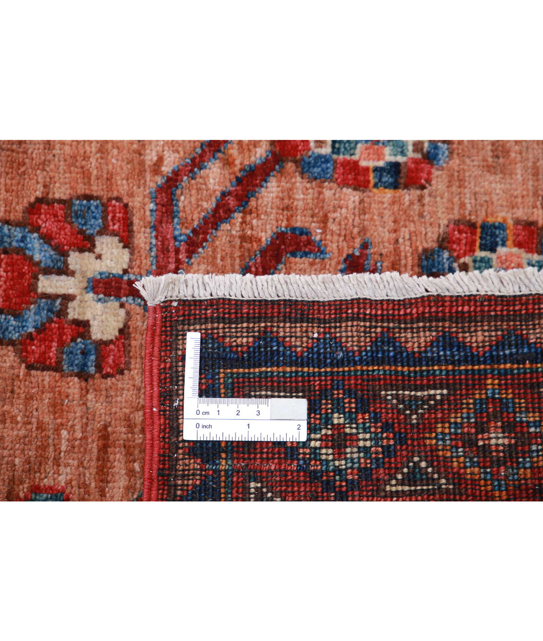 Humna 2'8'' X 9'11'' Hand-Knotted Wool Rug 2'8'' x 9'11'' (80 X 298) / Red / Taupe