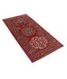 Humna 2'10'' X 5'10'' Hand-Knotted Wool Rug 2'10'' x 5'10'' (85 X 175) / Red / Blue