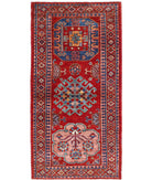 Humna 2'10'' X 5'10'' Hand-Knotted Wool Rug 2'10'' x 5'10'' (85 X 175) / Red / Blue