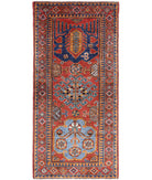 Humna 2'9'' X 6'0'' Hand-Knotted Wool Rug 2'9'' x 6'0'' (83 X 180) / Rust / Gold