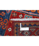 Humna 2'10'' X 8'3'' Hand-Knotted Wool Rug 2'10'' x 8'3'' (85 X 248) / Red / Blue