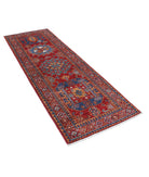 Humna 2'9'' X 8'1'' Hand-Knotted Wool Rug 2'9'' x 8'1'' (83 X 243) / Red / Blue