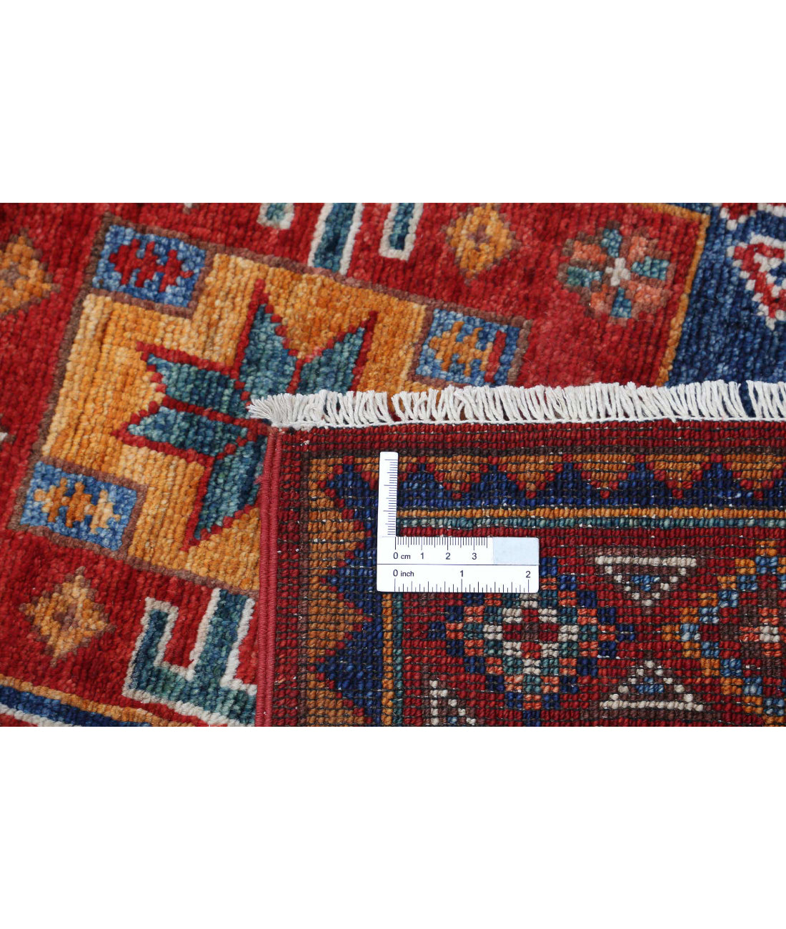 Humna 2'9'' X 8'1'' Hand-Knotted Wool Rug 2'9'' x 8'1'' (83 X 243) / Red / Blue