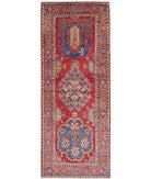 Humna 2'10'' X 7'5'' Hand-Knotted Wool Rug 2'10'' x 7'5'' (85 X 223) / Red / Gold