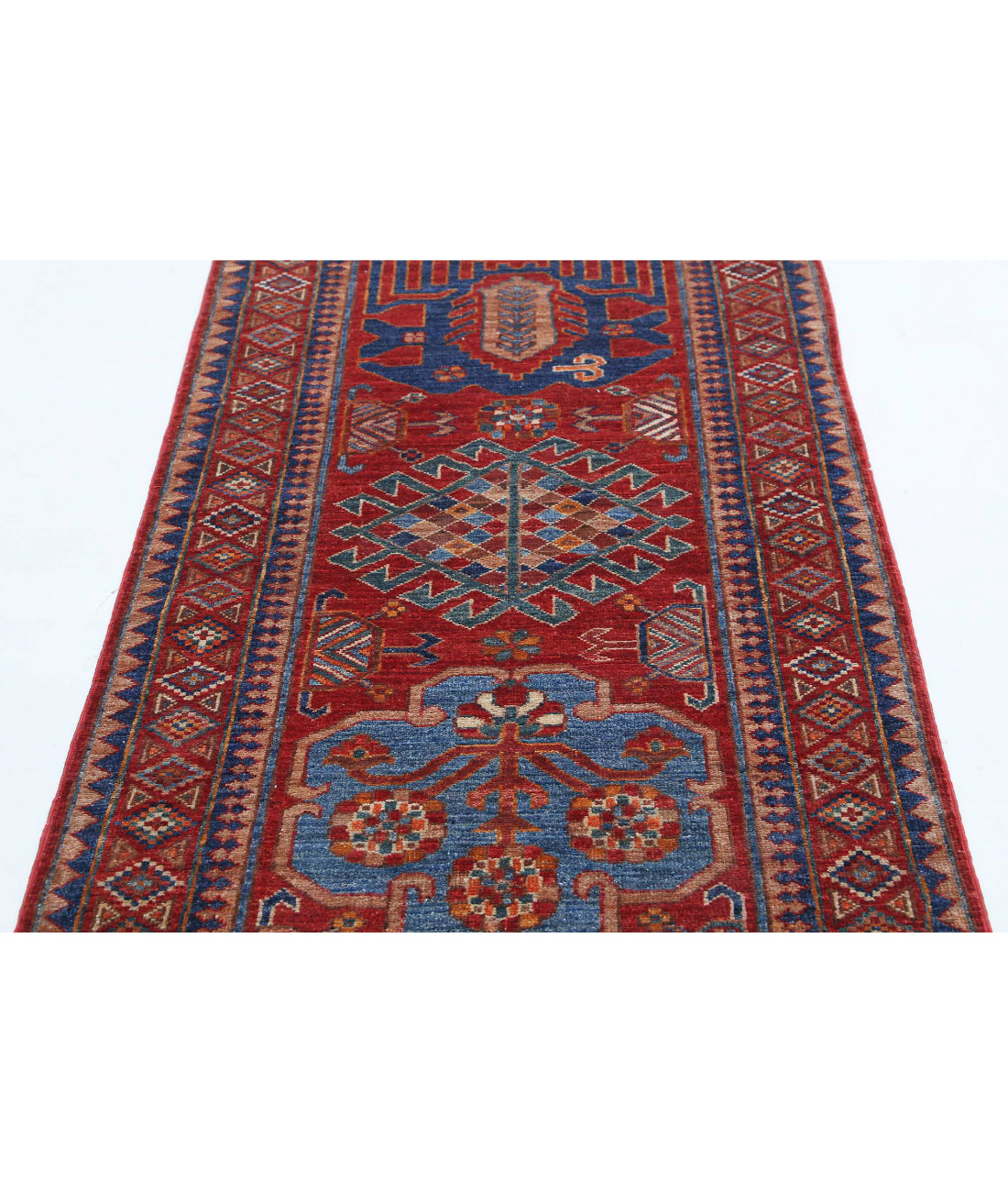 Humna 2'11'' X 5'9'' Hand-Knotted Wool Rug 2'11'' x 5'9'' (88 X 173) / Red / Taupe