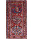 Humna 2'11'' X 5'9'' Hand-Knotted Wool Rug 2'11'' x 5'9'' (88 X 173) / Red / Taupe