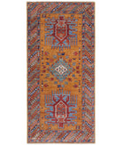 Humna 2'8'' X 5'9'' Hand-Knotted Wool Rug 2'8'' x 5'9'' (80 X 173) / Gold / Multi