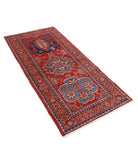 Humna 2'9'' X 5'10'' Hand-Knotted Wool Rug 2'9'' x 5'10'' (83 X 175) / Red / Taupe