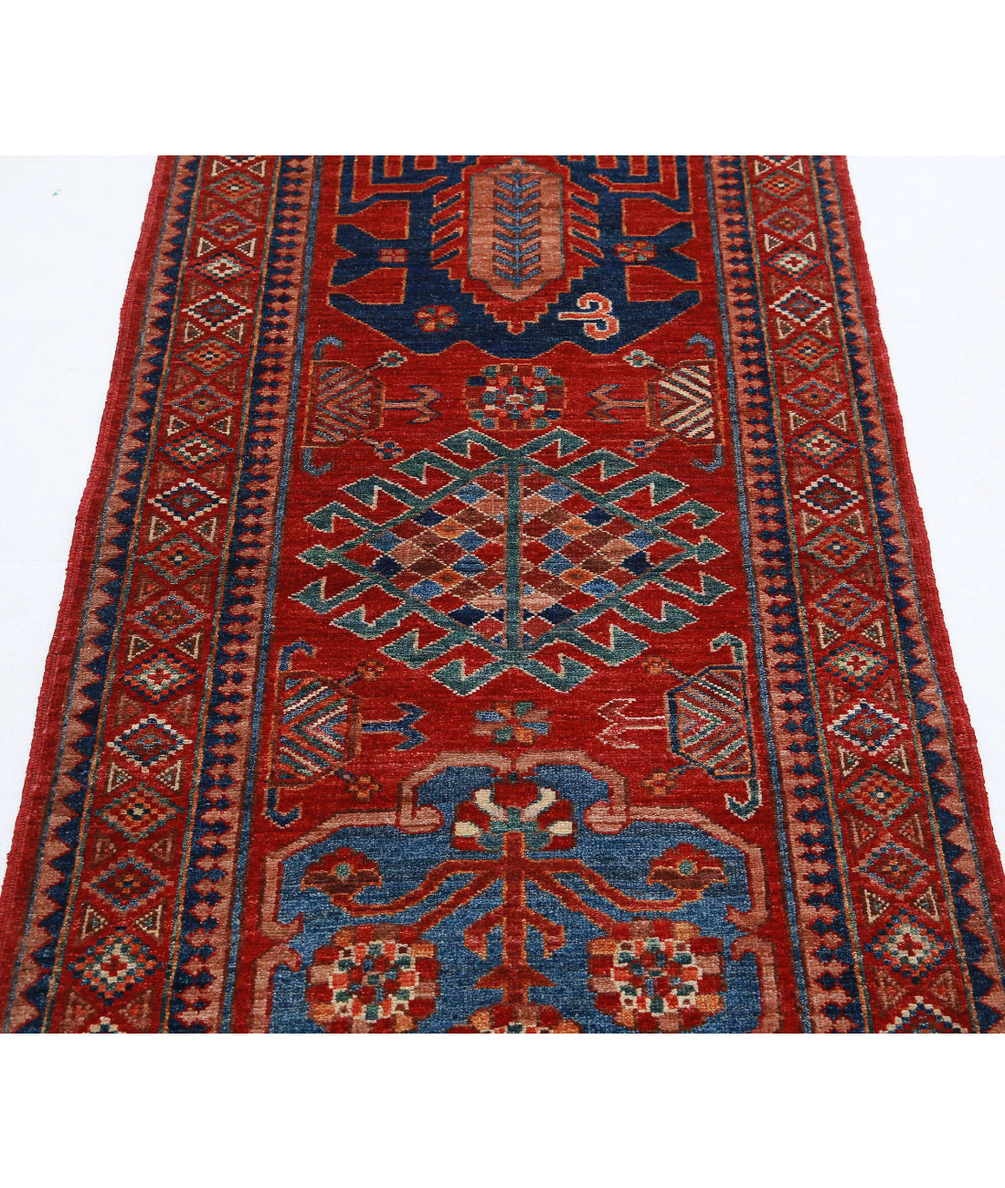 Humna 2'9'' X 5'10'' Hand-Knotted Wool Rug 2'9'' x 5'10'' (83 X 175) / Red / Taupe