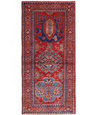 Humna 2'9'' X 5'10'' Hand-Knotted Wool Rug 2'9'' x 5'10'' (83 X 175) / Red / Taupe