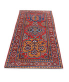 Humna 2'8'' X 5'10'' Hand-Knotted Wool Rug 2'8'' x 5'10'' (80 X 175) / Red / Taupe