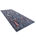 Bakshaish 6'2'' X 14'8'' Hand-Knotted Wool Rug 6'2'' x 14'8'' (185 X 440) / Blue / Ivory