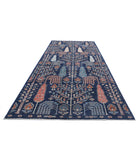 Bakshaish 6'2'' X 14'8'' Hand-Knotted Wool Rug 6'2'' x 14'8'' (185 X 440) / Blue / Ivory