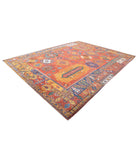 Humna 10'7'' X 13'11'' Hand-Knotted Wool Rug 10'7'' x 13'11'' (318 X 418) / Rust / Gold