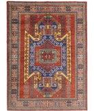 Humna 4'10'' X 6'7'' Hand-Knotted Wool Rug 4'10'' x 6'7'' (145 X 198) / Red / Multi