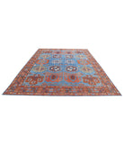 Humna 9'3'' X 12'0'' Hand-Knotted Wool Rug 9'3'' x 12'0'' (278 X 360) / Blue / Rust