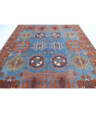 Humna 9'3'' X 12'0'' Hand-Knotted Wool Rug 9'3'' x 12'0'' (278 X 360) / Blue / Rust