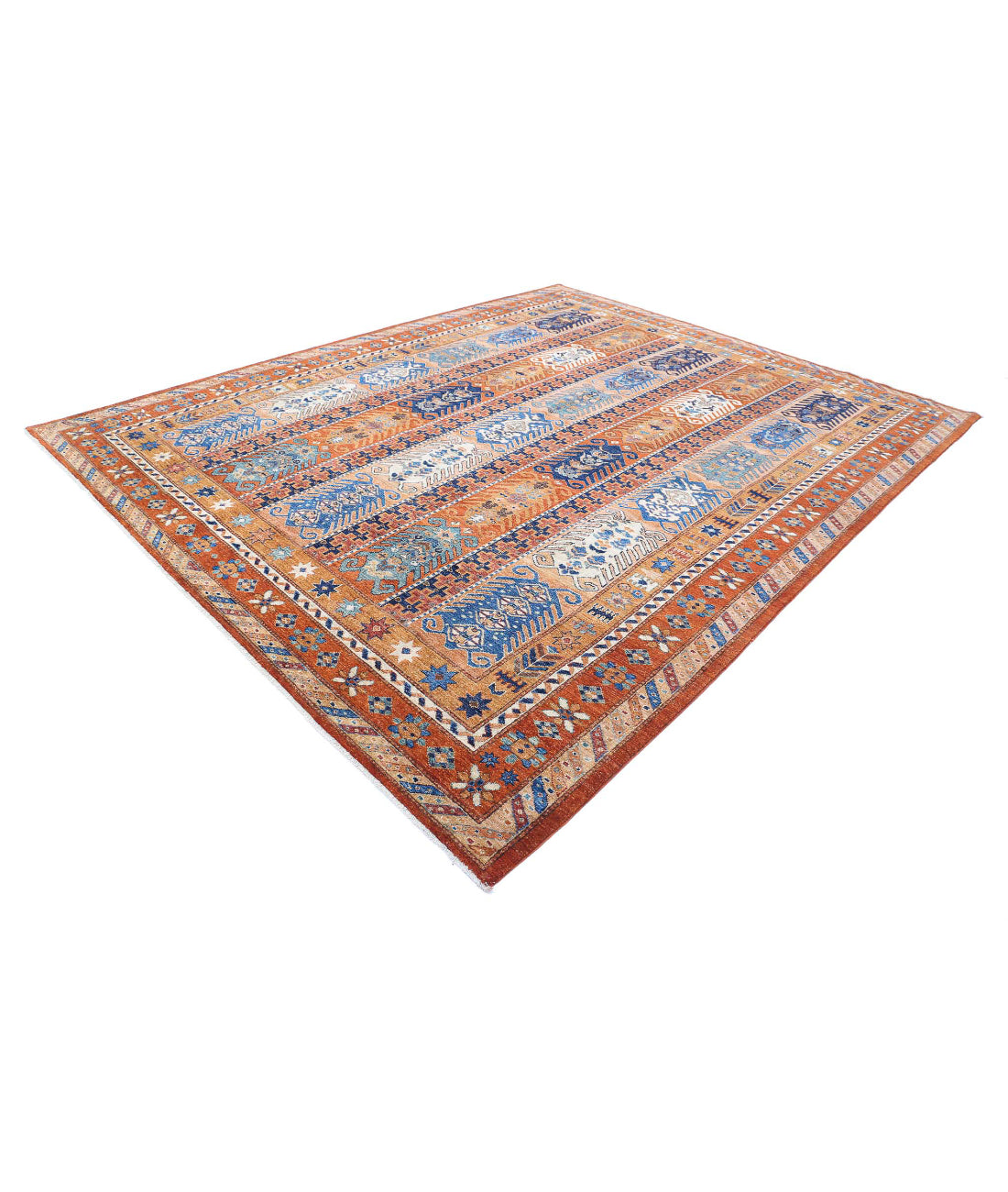 Humna 9'3'' X 11'6'' Hand-Knotted Wool Rug 9'3'' x 11'6'' (278 X 345) / Rust / Multi