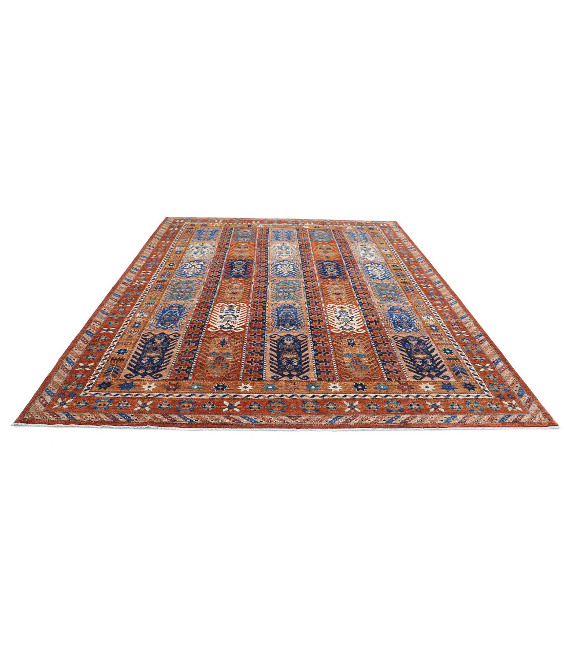 Humna 9'3'' X 11'6'' Hand-Knotted Wool Rug 9'3'' x 11'6'' (278 X 345) / Rust / Multi