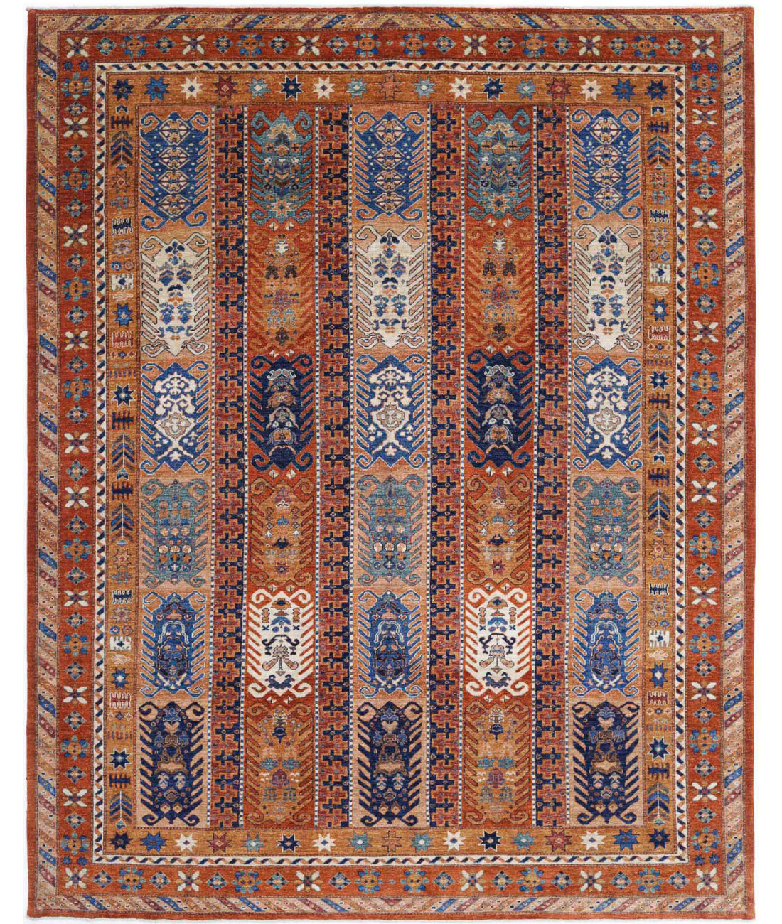 Humna 9'3'' X 11'6'' Hand-Knotted Wool Rug 9'3'' x 11'6'' (278 X 345) / Rust / Multi