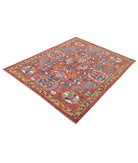 Humna 4'10'' X 6'5'' Hand-Knotted Wool Rug 4'10'' x 6'5'' (145 X 193) / Red / Rust