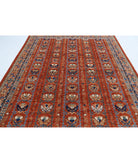 Humna 7'10'' X 9'9'' Hand-Knotted Wool Rug 7'10'' x 9'9'' (235 X 293) / Red / Peach