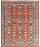 Humna 7'10'' X 9'9'' Hand-Knotted Wool Rug 7'10'' x 9'9'' (235 X 293) / Red / Peach