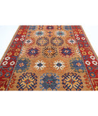 Humna 6'10'' X 9'5'' Hand-Knotted Wool Rug 6'10'' x 9'5'' (205 X 283) / Gold / Red