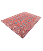 Humna 6'7'' X 9'7'' Hand-Knotted Wool Rug 6'7'' x 9'7'' (198 X 288) / Red / N/A