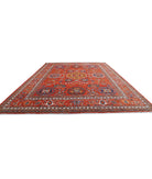 Humna 12'7'' X 17'1'' Hand-Knotted Wool Rug 12'7'' x 17'1'' (378 X 513) / Red / Red