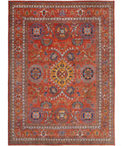 Humna 12'7'' X 17'1'' Hand-Knotted Wool Rug 12'7'' x 17'1'' (378 X 513) / Red / Red