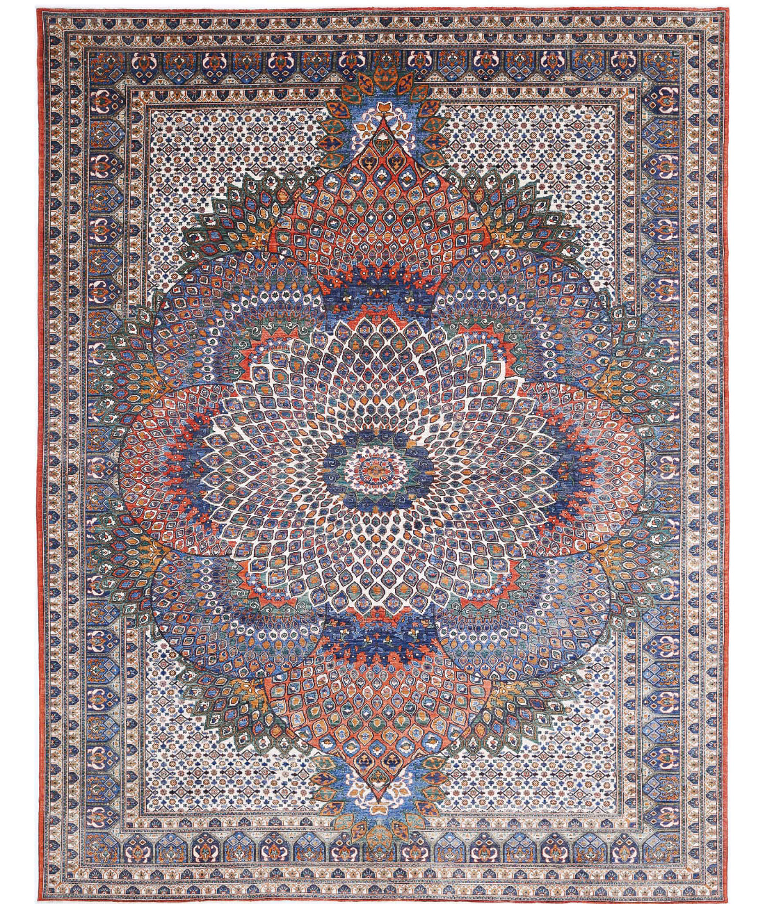 Humna 12'6'' X 16'4'' Hand-Knotted Wool Rug 12'6'' x 16'4'' (375 X 490) / Multi / Multi