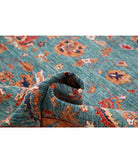 Humna 10'4'' X 13'3'' Hand-Knotted Wool Rug 10'4'' x 13'3'' (310 X 398) / Teal / Teal