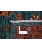 Humna 10'4'' X 13'3'' Hand-Knotted Wool Rug 10'4'' x 13'3'' (310 X 398) / Teal / Teal