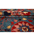 Humna 9'2'' X 11'5'' Hand-Knotted Wool Rug 9'2'' x 11'5'' (275 X 343) / Blue / Rust