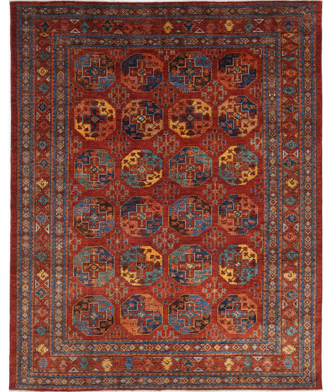 Humna 9'9'' X 12'1'' Hand-Knotted Wool Rug 9'9'' x 12'1'' (293 X 363) / Red / Red