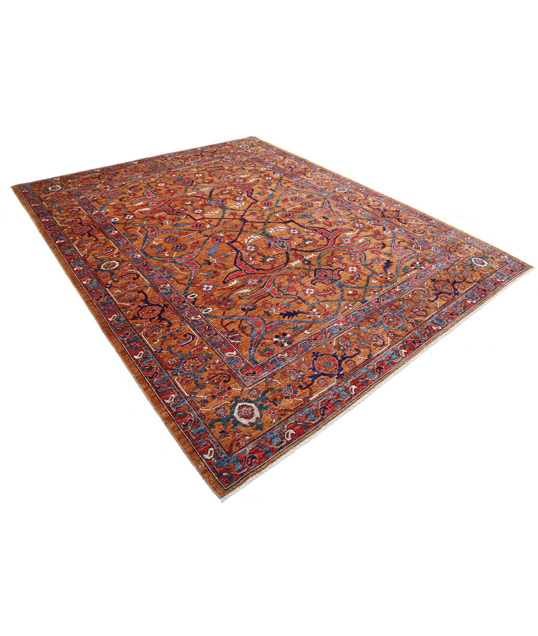 Humna 8'1'' X 9'10'' Hand-Knotted Wool Rug 8'1'' x 9'10'' (243 X 295) / Brown / Brown