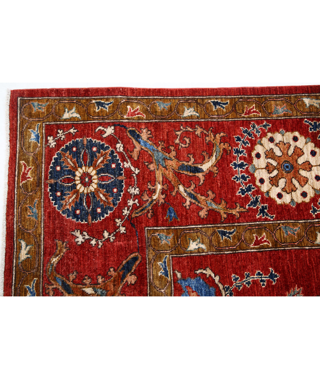 Humna 8'0'' X 10'0'' Hand-Knotted Wool Rug 8'0'' x 10'0'' (240 X 300) / Red / Red