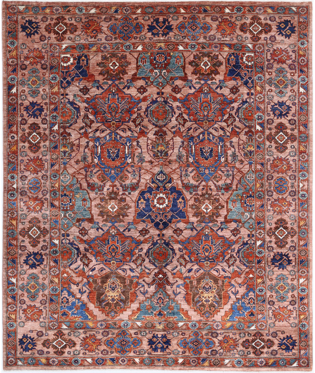 Humna 8'2'' X 9'10'' Hand-Knotted Wool Rug 8'2'' x 9'10'' (245 X 295) / Brown / Brown